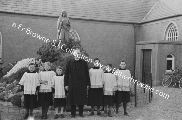 GROUP OF BOYS AT TWO MILE HOUSE WITH FR BROPHY